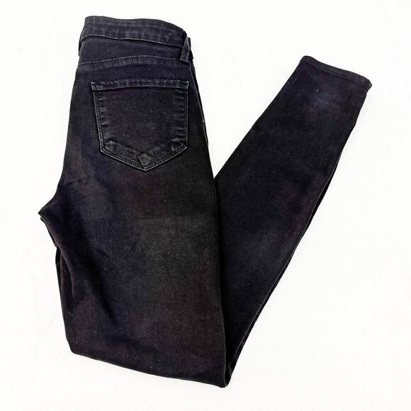 L'Agence Marguerite Skinny High Rise Noir Black Denim Jeans Size 25 - Picture 9 of 9